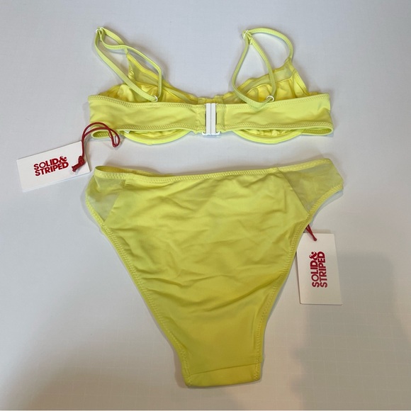 Solid & Striped Emily bikini in butterluxe & mesh pattern, color banana - Picture 3 of 6